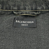 バレンシアガ BALENCIAGA メタルロゴラージフィットデニムジャケット 773804 グレー デニム メンズ デニムジャケット