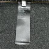 バレンシアガ BALENCIAGA メタルロゴラージフィットデニムジャケット 773804 グレー デニム メンズ デニムジャケット