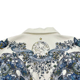 クリスチャン・ディオール Christian Dior AROUND THE WORLD デニムジャケット 412V11A3069 ホワイト デニム レディース デニムジャケット