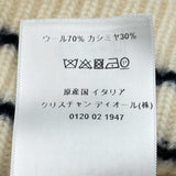 クリスチャン・ディオール Christian Dior ロゴジャガードカシミヤ混半袖ニットセーター 154S09AM305 アイボリー ウール レディース セーター