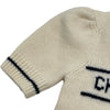 クリスチャン・ディオール Christian Dior ロゴジャガードカシミヤ混半袖ニットセーター 154S09AM305 アイボリー ウール レディース セーター