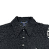 ルイ・ヴィトン LOUIS VUITTON スパンコールフラワーレース半袖ブラウス FHBB81 ブラック コットン レディース ブラウス