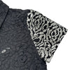 ルイ・ヴィトン LOUIS VUITTON スパンコールフラワーレース半袖ブラウス FHBB81 ブラック コットン レディース ブラウス