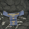 ルイ・ヴィトン LOUIS VUITTON スパンコールフラワーレース半袖ブラウス FHBB81 ブラック コットン レディース ブラウス