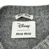 ミュウミュウ miu miu ×Disney アリスモチーフニットセーター MML288 グレー ウール レディース セーター