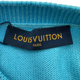 ルイ・ヴィトン LOUIS VUITTON ディストーテッド ジャイアントダミエニットセーター HKN75W ブルー ウール メンズ ニット