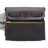 エルメス HERMES エールバッグジップミニ K刻 エベンヌ ゴールド金具 トワル/ハンター レディース ショルダーバッグ
