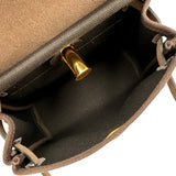 エルメス HERMES エールバッグジップミニ K刻 エベンヌ ゴールド金具 トワル/ハンター レディース ショルダーバッグ