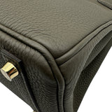 エルメス HERMES バーキン25 K刻印 ユーカリプタス ゴールド金具 トゴ レディース ハンドバッグ