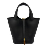 エルメス HERMES ピコタンロックPM G刻 ブラック ゴールド金具 トリヨンクレマンス レディース ハンドバッグ
