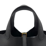 エルメス HERMES ピコタンロックPM G刻 ブラック ゴールド金具 トリヨンクレマンス レディース ハンドバッグ