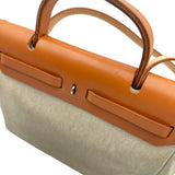 エルメス HERMES エールバッグPM □D刻印 エクリュ/ゴールド シルバー金具 トワル ハンター レディース ハンドバッグ ショルダーバッグ