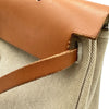 エルメス HERMES エールバッグPM □D刻印 エクリュ/ゴールド シルバー金具 トワル ハンター レディース ハンドバッグ ショルダーバッグ