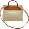 エルメス HERMES エールバッグPM □D刻印 エクリュ/ゴールド シルバー金具 トワル ハンター レディース ハンドバッグ ショルダーバッグ