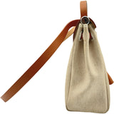 エルメス HERMES エールバッグPM □D刻印 エクリュ/ゴールド シルバー金具 トワル ハンター レディース ハンドバッグ ショルダーバッグ