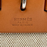 エルメス HERMES エールバッグPM □D刻印 エクリュ/ゴールド シルバー金具 トワル ハンター レディース ハンドバッグ ショルダーバッグ