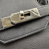 エルメス HERMES バーキン35 □H刻 ブルーオーシャン シルバー金具 トゴ レディース ハンドバッグ