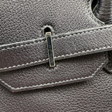エルメス HERMES バーキン35 □H刻 ブルーオーシャン シルバー金具 トゴ レディース ハンドバッグ