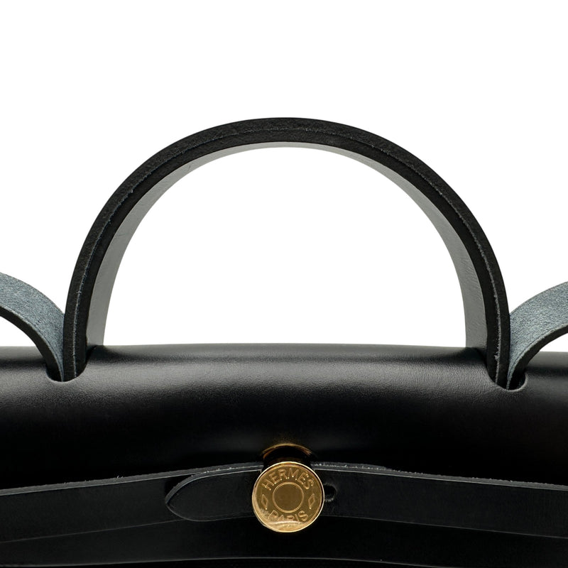 エルメス HERMES エールバッグジップPM K刻 ブラック ゴールド金具