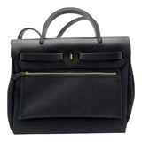 エルメス HERMES エールバッグジップPM K刻 ブラック ゴールド金具 トワル/ハンター レディース ショルダーバッグ