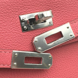 エルメス HERMES ケリー25 外縫い D刻印 ローズリップスティック シルバー金具 シェーブル レディース ハンドバッグ ショルダーバッグ