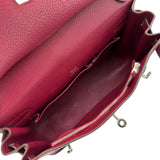 エルメス HERMES ジプシエール28 □N刻 ルビー シルバー金具 トリヨン レディース ショルダーバッグ