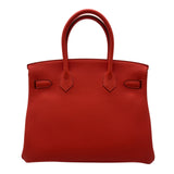 エルメス HERMES バーキン30 X刻 ルージュトマト ゴールド金具 トゴ レディース ハンドバッグ