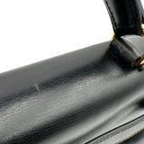 エルメス HERMES ケリー32 内縫い □B刻印 ブラック ゴールド金具 ボックスカーフ レディース ハンドバッグ ショルダーバッグ