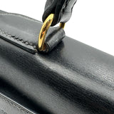 エルメス HERMES ケリー32 内縫い □B刻印 ブラック ゴールド金具 ボックスカーフ レディース ハンドバッグ ショルダーバッグ