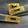 エルメス HERMES ケリー32 内縫い □B刻印 ブラック ゴールド金具 ボックスカーフ レディース ハンドバッグ ショルダーバッグ