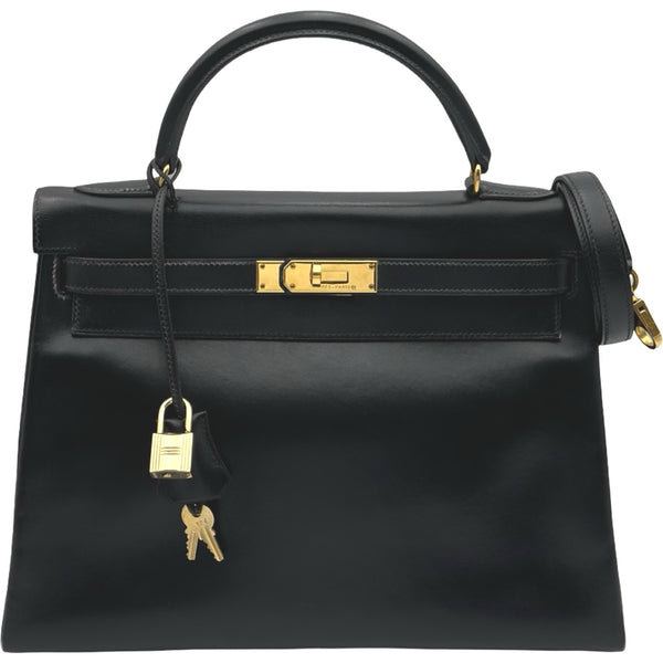 エルメス HERMES ケリー32 内縫い □B刻印 ブラック ゴールド金具