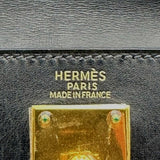 エルメス HERMES ケリー32 内縫い □B刻印 ブラック ゴールド金具 ボックスカーフ レディース ハンドバッグ ショルダーバッグ
