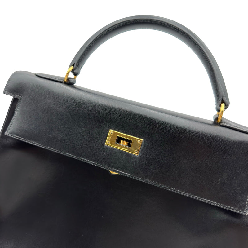 エルメス HERMES ケリー32 内縫い □B刻印 ブラック ゴールド金具