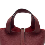 エルメス HERMES ピコタンロックPM B刻 ルージュアッシュ シルバー金具 トリヨンクレマンス レディース ハンドバッグ