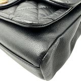 シャネル CHANEL ミニフラップバッグ AS0937 28番台 ブラック ゴールド金具 ラムスキン レディース ショルダーバッグ