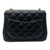 シャネル CHANEL ミニクラシック ハンドバッグ A35200 ブラック ゴールド金具 ラムスキン レディース ショルダーバッグ