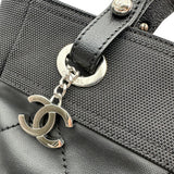 シャネル CHANEL パリビアリッツトートPM A34208 11番台 ブラック コーティングキャンバス レディース トートバッグ