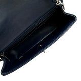 シャネル CHANEL ミニマトラッセ20 A69900 29番台 ネイビー シルバー金具 ラムスキン レディース ショルダーバッグ