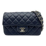 シャネル CHANEL ミニマトラッセ20 A69900 29番台 ネイビー シルバー金具 ラムスキン レディース ショルダーバッグ