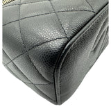 シャネル CHANEL スモール ヴァニティバッグ AP1341 ブラック キャビアスキン レディース ショルダーバッグ