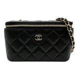 シャネル CHANEL スモール ヴァニティバッグ AP1341 ブラック キャビアスキン レディース ショルダーバッグ
