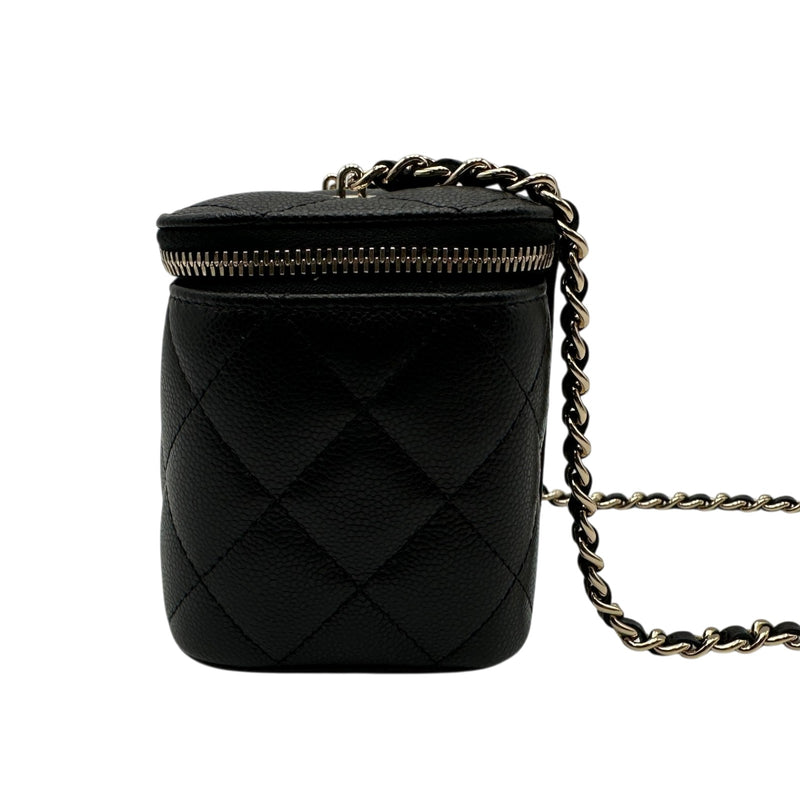 シャネル CHANEL スモール ヴァニティバッグ AP1341 ブラック キャビア