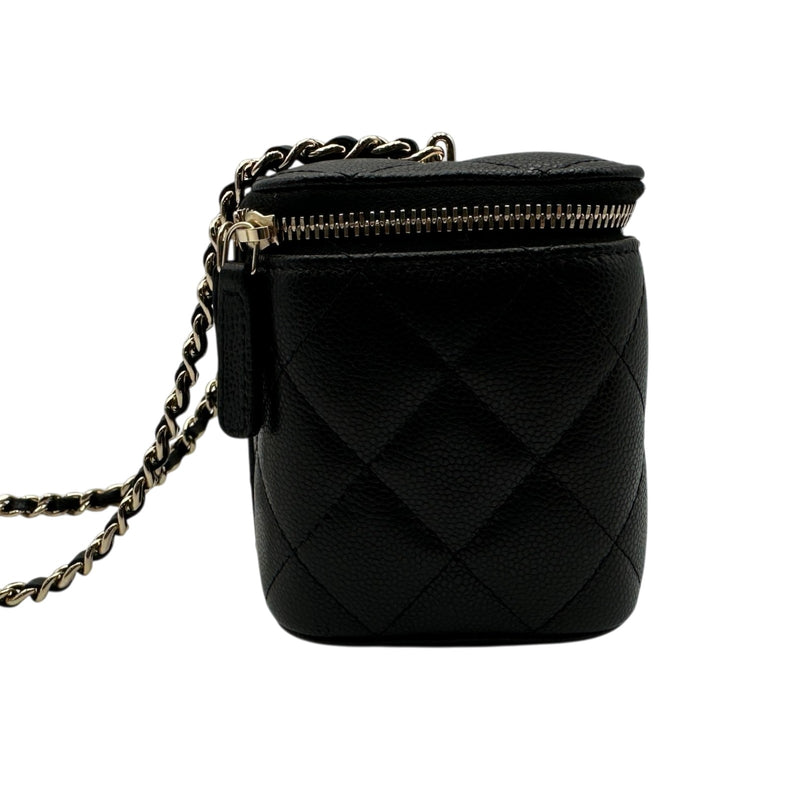シャネル CHANEL スモール ヴァニティバッグ AP1341 ブラック キャビア