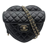 シャネル CHANEL ハートシェイプバッグ AS5764 ブラック ゴールド金具 ラムスキン レディース ショルダーバッグ