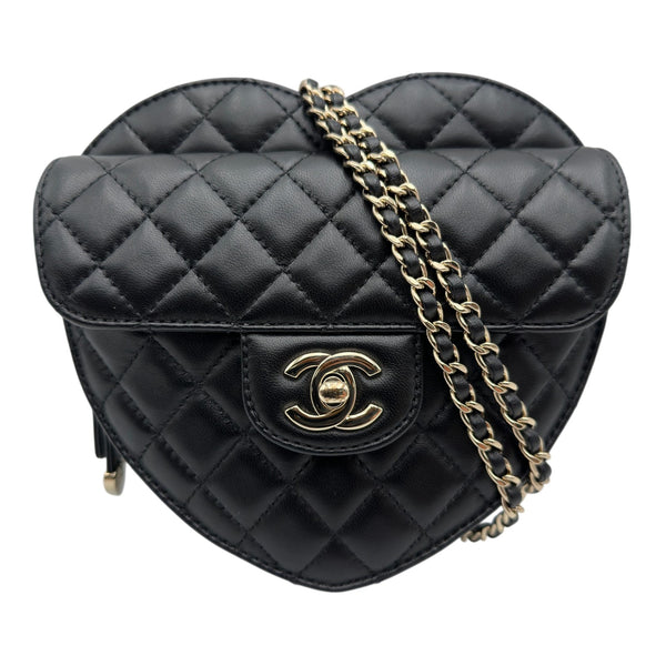 シャネル CHANEL ハートシェイプバッグ AS5764 ブラック ゴールド金具