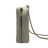 シャネル CHANEL ワンハンドルバッグ AS1753 30番台 ホワイト ゴールド金具 カーフスキン レディース ショルダーバッグ
