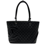 シャネル CHANEL カンボンライン トートラージ A25169 10番台 ブラック カーフスキン レディース トートバッグ