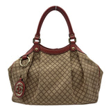 グッチ GUCCI スーキーディアマンテ トートバッグ 211944 ベージュ キャンバス/レザー レディース トートバッグ