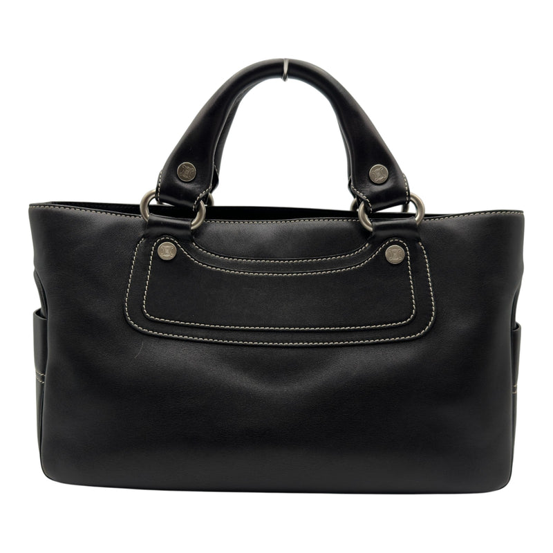 CELINE ブギー バック レザー ハンドバッグ大容量 セリーヌ CELINE ブギーバッグ ブラック レザー レディース