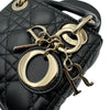 クリスチャン・ディオール Christian Dior レディディオール マイクロショルダーバッグ S08560NGE ブラック シルバー金具 ラムスキン レディース ショルダーバッグ